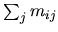 $\sum_j m_{ij}$